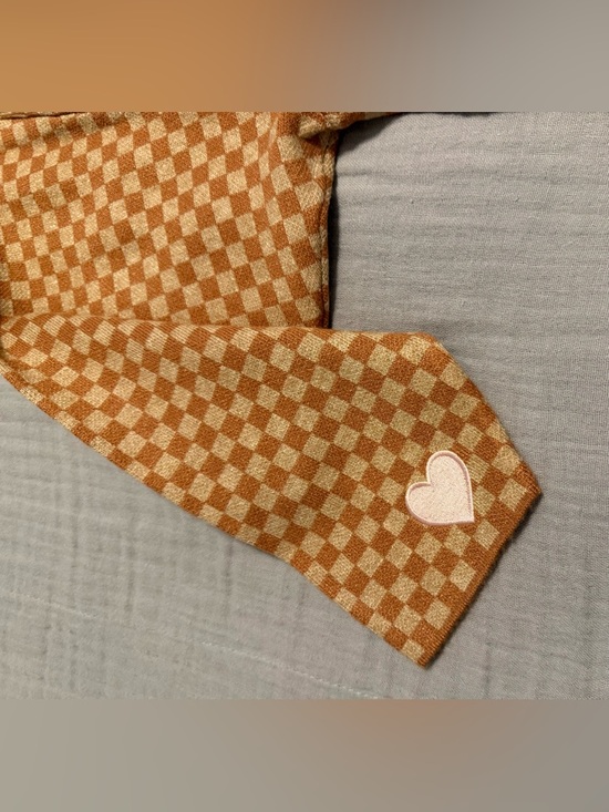 NWT Anthropologie Maeve Carys Mock
Neck Sweater Checkerboard Heart Tan & Pink 1X - Picture 11 of 11